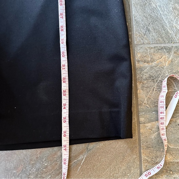 Sara Campbell Black Shift Dress with Ruffle Bell Sleeve White Trim Size Medium - Picture 8 of 10